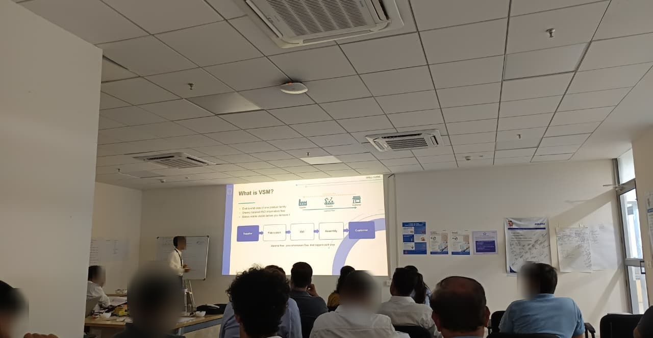 Value stream mapping session in progress