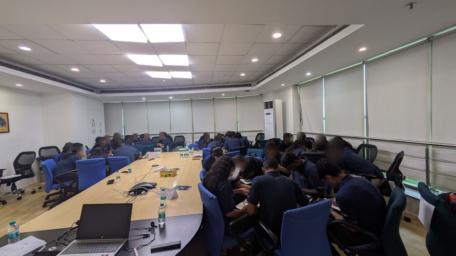 Quality workshop participants at work during a live exercise