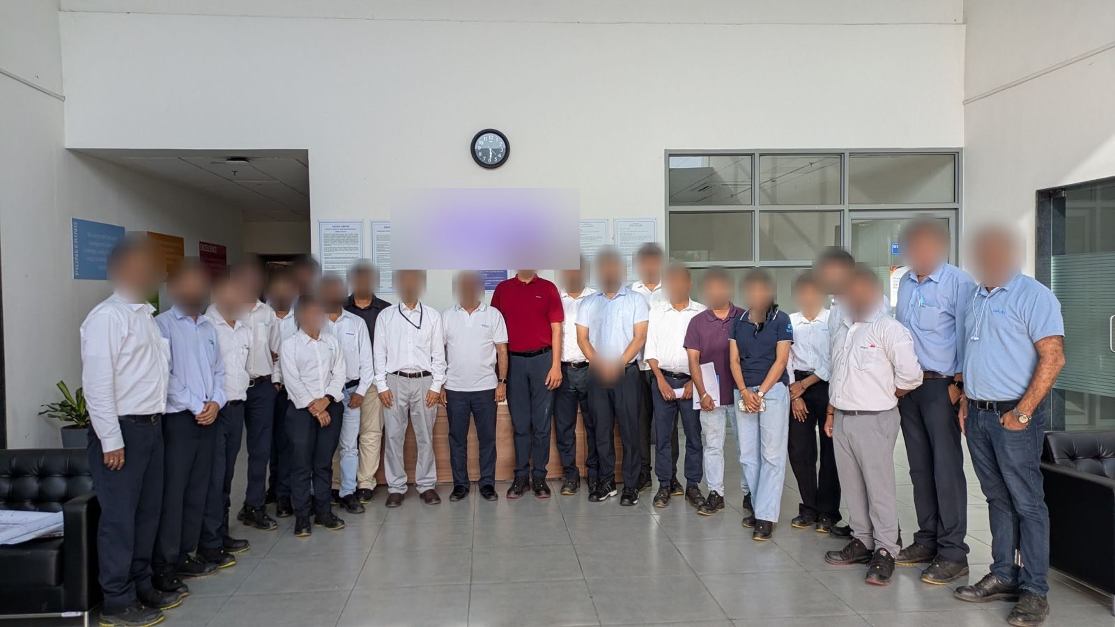 Value stream mapping cohort group photo at the plant