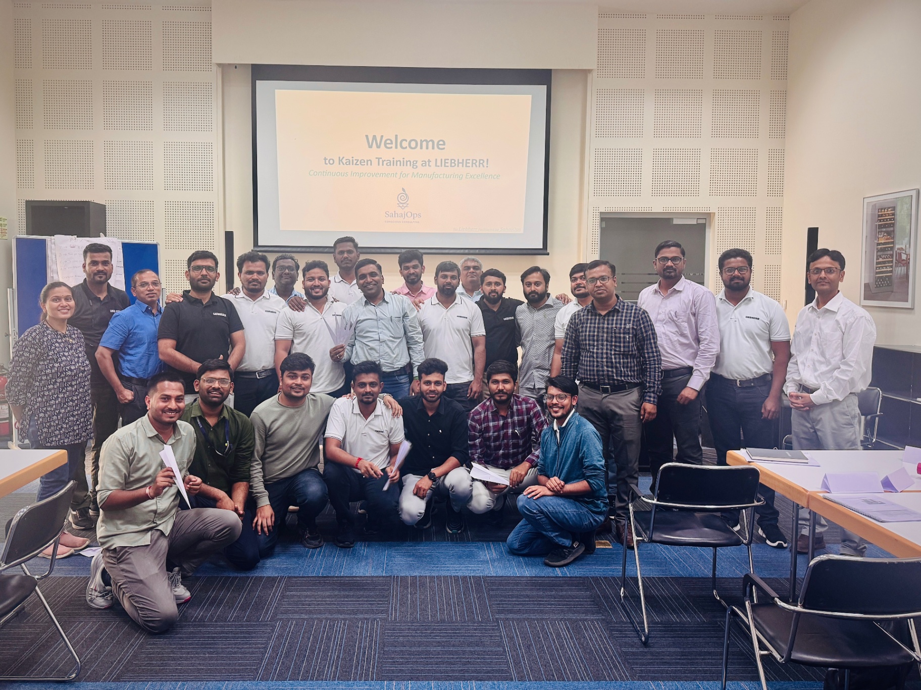 Group photo after SahajOps Kaizen training